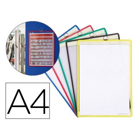 Bolsa Para Pendurar Tarifold Din A4 Reforçada E com Asa Cores Sortidas Pack de 5 Unidades