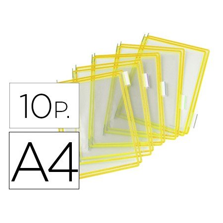 Bolsa Para Porta Catalogo Tarifold Din A4 com Pivots Amarelo Pack de 10 Unidades