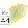 Bolsa Para Porta Catalogo Tarifold Din A4 com Pivots Amarelo Pack de 10 Unidades