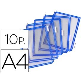 Bolsa Para Porta Catalogo Tarifold Din A4 com Pivots Azul Pack de 10 Unidades