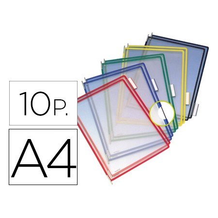 Bolsa Para Porta Catalogo Tarifold Din A4 com Pivots Cores Sortidas Pack de 10 Unidades
