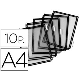 Bolsa Para Porta Catalogo Tarifold Din A4 com Pivots Preto Pack de 10 Unidades