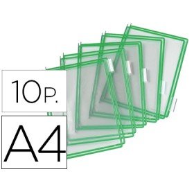 Bolsa Para Porta Catalogo Tarifold Din A4 com Pivots Verde Pack de 10 Unidades