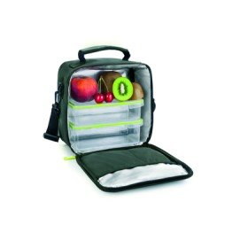 Bolsa Porta Alimentos Ibili Lunch Away Green Termica com Asa Inclui 2 Recipientes com Tampa