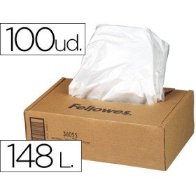 Bolsa Recuperadora Fellowes Para Destruidora de Documentos 75 L Pack 50 Unidades