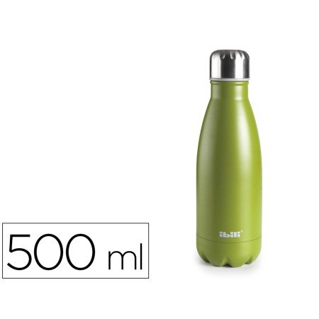 Botella Portaliquidos Ibili Acero Inoxidable Termo Color Musgo Capacidad 500 Ml