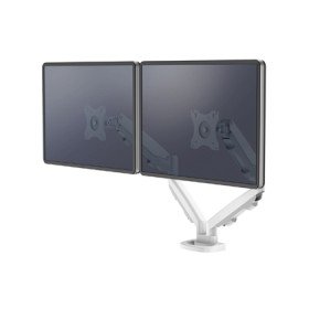 Braço Para Monitor Fellowes Serie Eppa Ajustavel Altura 2 Visores Normativa Vesa Ate 10 Kg Branco