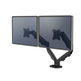 Braço Para Monitor Fellowes Serie Eppa Ajustavel Altura 2 Visores Normativa Vesa Ate 10 Kg Preto