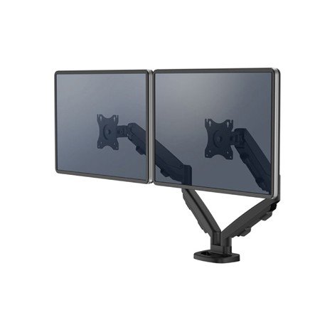 Braço Para Monitor Fellowes Serie Eppa Ajustavel Altura 2 Visores Normativa Vesa Ate 10 Kg Preto