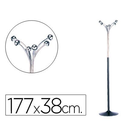 Cabide com Pe Sie Metalico com 6 Suporte Redondos 177 x 38 Cm