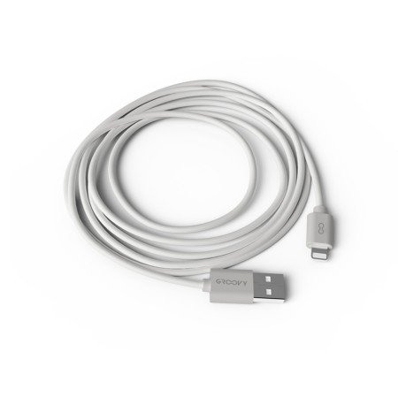 Cabo Groovy USB 2.0 A Apple Lightning Comprimento de Cabo 2 Metros Cor Branco