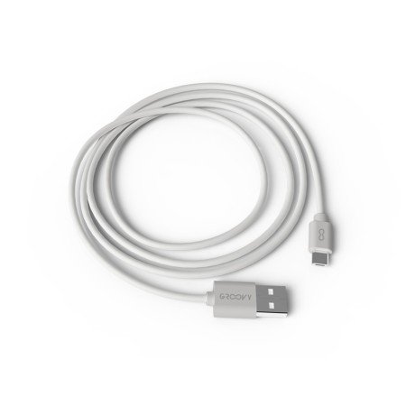Cabo Groovy Usb-A A Micro USB Comprimento 1 Mt Cor Branco