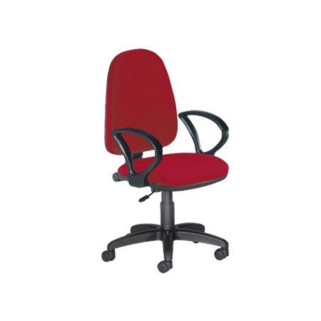 Cadeira de Escritorio Rocada com Bracos Cor Bordeaux Diametro Base 610 Mm Encosto de 490 Mm x 420 Mm