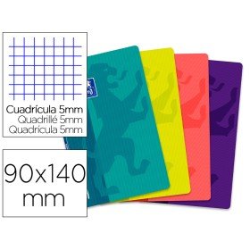 Caderno Agrafado Oxford Openflex 90 x 140 Mm 48 F Quadricula 5 Mm Cores Sortidas
