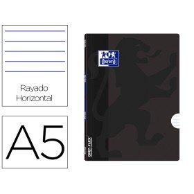 Caderno Agrafado Oxford Openflex Din A5 48 F Pautado Cor Preto