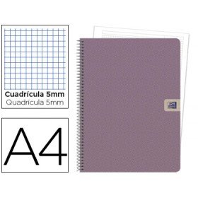 Caderno Espiral Oxford Capa Extra Dura European Book 1 Nature Din A4 80 Folhas 90 Gr Quadricula 5 Mm Sem Bandas