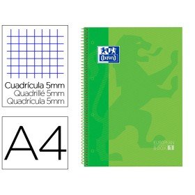 Caderno Espiral Oxford Capa Extradura Microperfurado Din A4 80 F Quadricula 5Mm Cor Verde