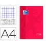 Caderno Espiral Oxford Capa Extradura Microperfurado Din A4 80 F Quadricula 5Mm Cor Vermelho