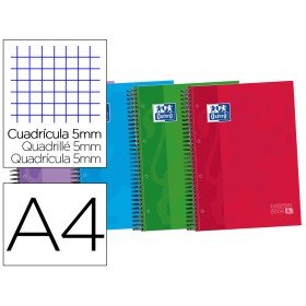 Caderno Espiral Oxford Capa Extradura Optik Paper Microperfurado Din A4 120 Folhas + 50% com 3 Separadores Quadricula 5