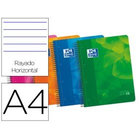 Caderno Espiral Oxford Capa Polipropileno Microperfurado Din A4 120 Folhas 90 Gr Pautado