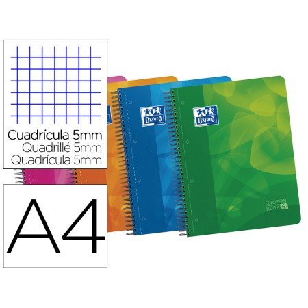 Caderno Espiral Oxford Euro Pp A4 90G 120 Folhas C/3 Sep Q St - 50% Folhas Grátis