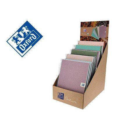 Caderno Espiral Oxford European Book Nature Din A4+ Expositor de Secretaria de 21 Unidades Sortidas