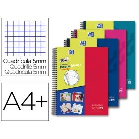 Caderno Espiral Oxford Europeanbook 5 Write&Erase School Classic Din A4+ 120 Folhas Quadricula 5 Mm com Margem