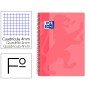 Caderno Espiral Oxford School Classic Capa Polipropileno Folio 80 Folhas Quadricula 4 Mm com Margem Rosa Chiclet