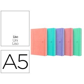 Caderno Oxford Cozido Capa Extradura Din A5 80 Folhas Liso Cores Pastel Sortidas