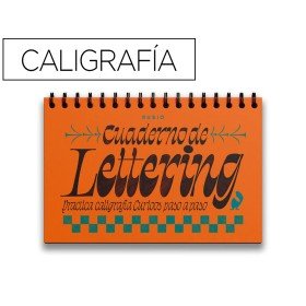 Caderno Rubio Lettering Caligrafia Pratica Curioos Passo A Passo Encadernacao Espiral Capa Dura 212 Paginas 304X204 Mm