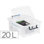 Caixa de Armazenagem Cep 20 Litros Transparente com Tampa 460X170X190 Mm