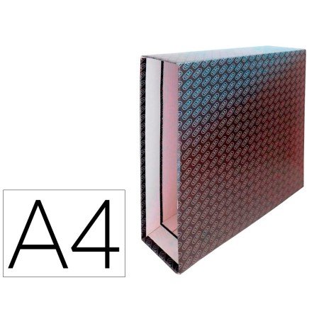 Caixa Para Pasta de Arquivo de Alavanca Elba Cartao Forrado Din A4 Lombada 85 Mm Preto