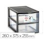 Cajonera Plastiforte Ebro 2 Cajones Color Negro 260X375X255 Mm