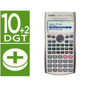 Calculadora Casio Fc-100V Financeira 4 Linhas 10+2 Digitos Armazenamento Flash Calculo de Impostos com Capa Cor Cinza