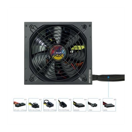 fonte de alimentação tooq tqapolo - 750sp atx 750w