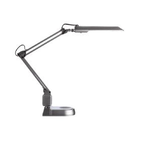 Candeeiro de Escritorio Archivo 2000 Ecostar Fluorescente Abs E Aluminio com Base Cor Prata