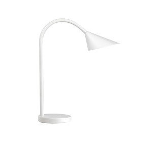 Candeeiro de Escritorio Unilux Sol Led 4W Braco Flexivel Abs E Metal Branco Base 14 Cm Diametro