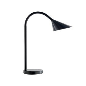 Candeeiro de Escritorio Unilux Sol Led 4W Braco Flexivel Abs E Metal Preto Base 14 Cm Diametro