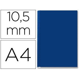 Capa de Encadernacao Leitz Opaca Rigida Lombada B de 10,5M Azul de 71 A 105 Folhas