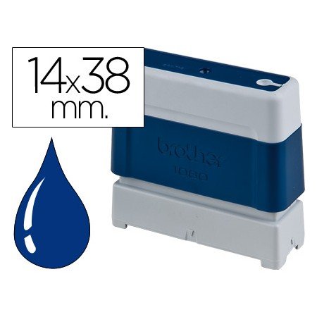 Carimbo Automatico Brother 14 Mm x 38 Mm Azul