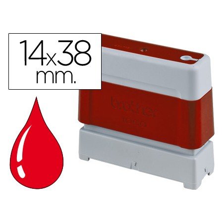 Carimbo Automatico Brother 14 Mm x 38 Mm Vermelho
