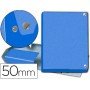 Carpeta Proyectos Pardo Folio Lomo 50 Mm Carton Forrado Azul Con Broche