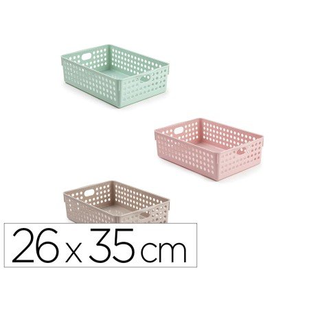 Cesto de Organizacao Plastiforte Atlas Nº 4 260X350 Mm Cores Sortidas