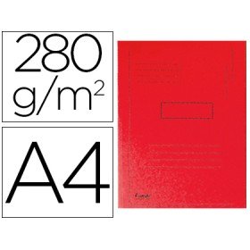 Classificador Exacompta Cartolina Reciclada Din A4 Vermelho 280Gr com 2 Abas Interior