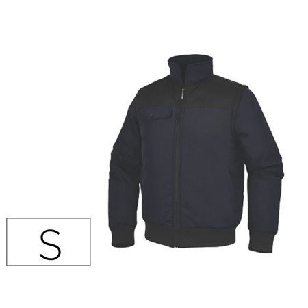 Colete Deltaplus Multibolsos com Fecho E Mangas Amoviveis 80% Poliester 20% Algodao Tamanho S Cor Azul Marinho/Preto