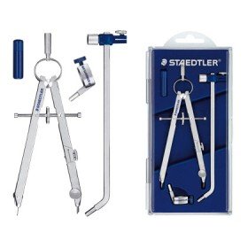 Compasso Staedtler Micrometrico com Tubo de Minas E Adaptador Universal de Rosca