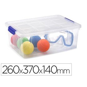 Contentor de Lixo em Plastico Plasticforte 9 Litros N 29 Transparente com Tampa 260X370X140 Mm