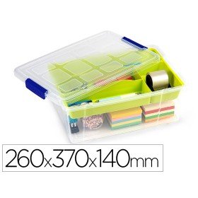 Contentor de Lixo em Plastico Plasticforte 9 Litros N 31 Transparente com Tampa E Bandeja 260X370X140 Mm