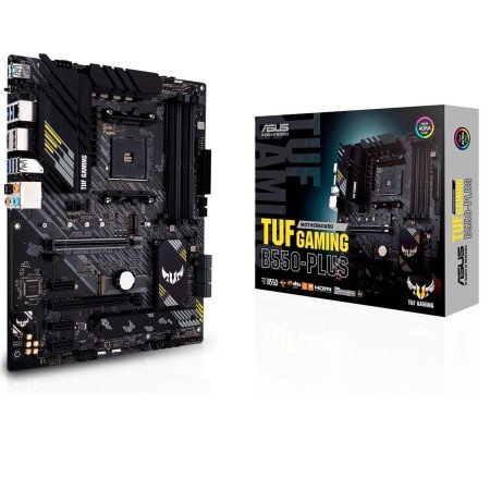 Placa-mãe asus amd tuf gaming b550 - plus soquete am4 ddr4 x4 max 128 gb 3200 mhz display port hdmi dvi - d atx