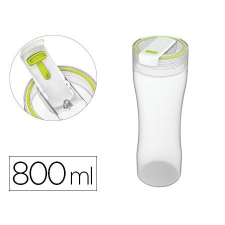 Copo de Bebidas Offisys Capacidade 0,8 L Dupla Abertura Para Limpeza Facil 100% Hermetico 81X81X191 Mm Transparente